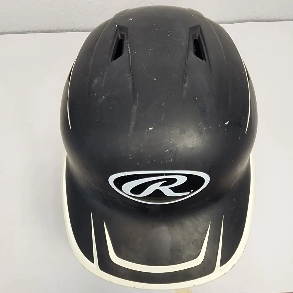 Rawlings Baseball Helmet MACH-JR Black and White Accents Size 6 3/8-7 1/2 Padded - Picture 3 of 12